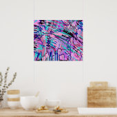 Lila Traum Ausdrückliches Abstrakt Poster (Küche)