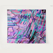 Lila Traum Ausdrückliches Abstrakt Wandteppich (Vorderseite (Horizontal))