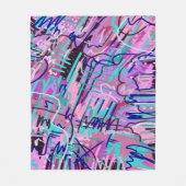 Lila Traum Ausdrucksstarker Abstrakter Druck Fleecedecke (Vorderseite)