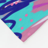 Lila Traum Ausdrucksstarker Abstrakter Druck Fleecedecke (Ecke)