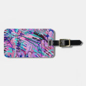 Lila Traum Ausdrucksstarker Abstrakter Druck Gepäckanhänger (Vorderseite horizontal)