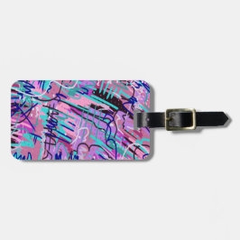 Lila Traum Ausdrucksstarker Abstrakter Druck Gepäckanhänger