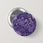 Lila Traum Elegantes botanisches Design, inspirier Button (Vorne & Hinten)