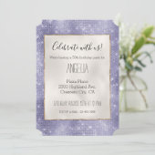 Lila Traum Sparkasse Einladung (Stehend Vorderseite)