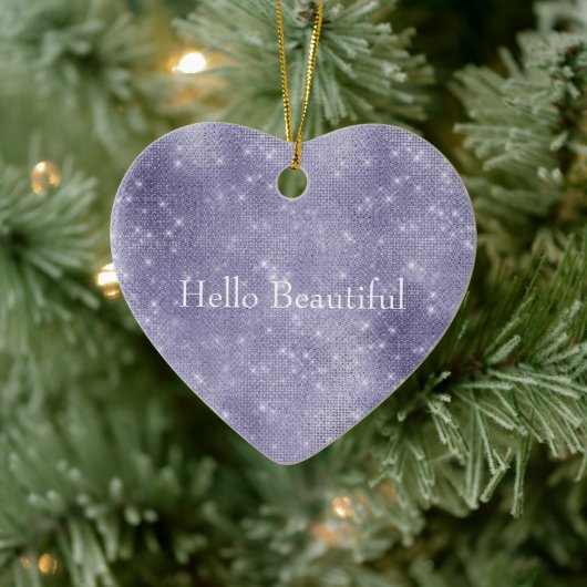 Lila Traum Sparkasse Keramik Ornament (Baum)