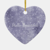 Lila Traum Sparkasse Keramik Ornament (Vorne)