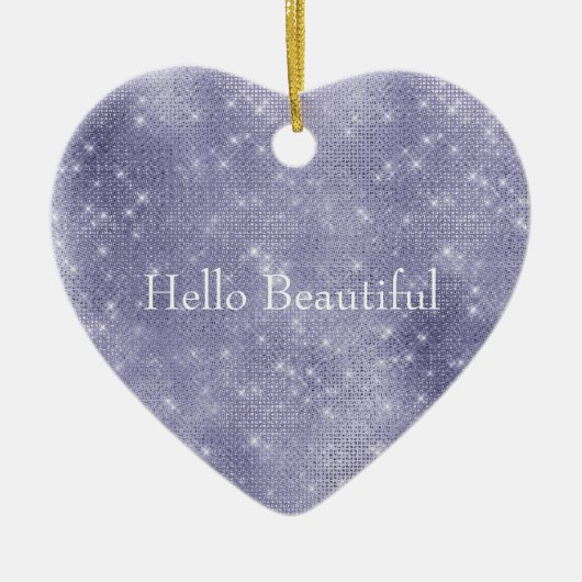 Lila Traum Sparkasse Keramik Ornament (Vorne)