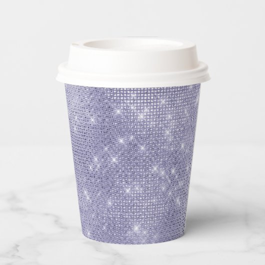 Lila Traum Sparkasse Pappbecher (Rückseite)