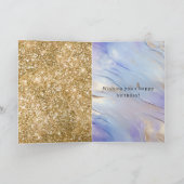 Lila Traum Unicorn Karte (Innenseite)