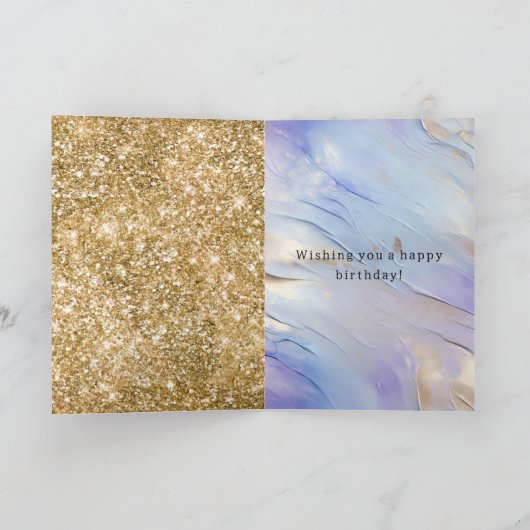 Lila Traum Unicorn Karte (Innenseite)