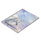 Lila Traum Unicorn Notizblock (Linke Seite)