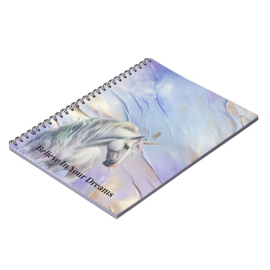 Lila Traum Unicorn Notizblock (Linke Seite)