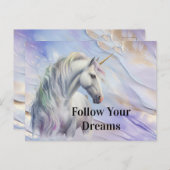 Lila Traum Unicorn Postkarte (Vorne/Hinten)