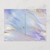 Lila Traum Unicorn Postkarte (Rückseite)