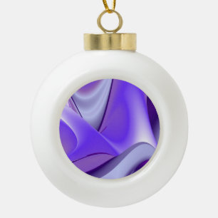 Lila Traum von Schnee-Blume Keramik Kugel-Ornament
