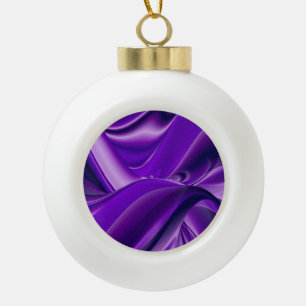 Lila Traum von Schnee-Blume Keramik Kugel-Ornament