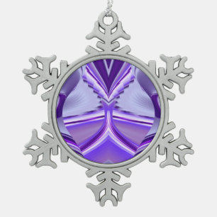 Lila Traum von Schnee-Blume Schneeflocken Zinn-Ornament