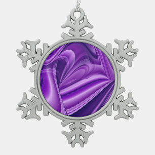 Lila Traum von Schnee-Blume Schneeflocken Zinn-Ornament