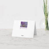 Lila TraumBlumen-danke Karte (Rückseite)