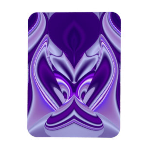 Lila Träume , Abstrakte Fantasie Rainbow Art Magnet
