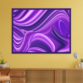 Lila Träume, Abstrakte Fantasy Rainbow Art Leinwanddruck (Insitu (Wohnzimmer))