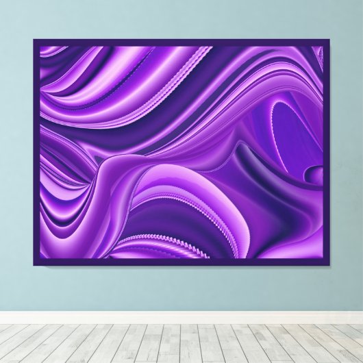 Lila Träume, Abstrakte Fantasy Rainbow Art Leinwanddruck (Insitu (Holzboden))