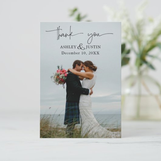 Lila Träume Stilfloralen Danke Ihrer Karte (Stehend Vorderseite)