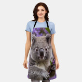 "Lila träumen: Ein Koala in einem Jacaranda-Baum Schürze (Getragen)