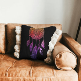 lila Träumer Aborigine-Feder Symbol Kissen