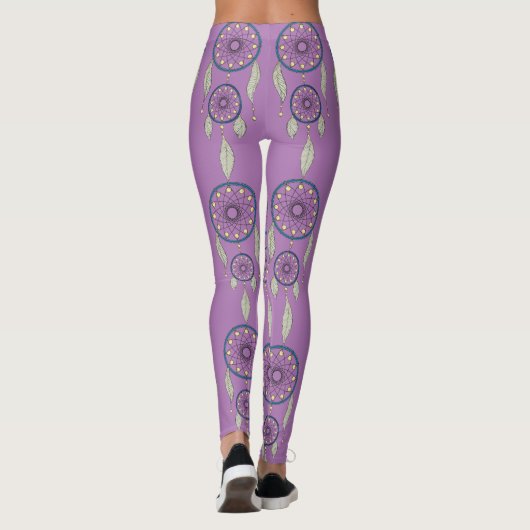 Lila Traumfänger Leggings (Rückseite)