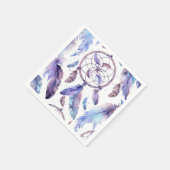Lila Traumfänger Serviette (Ecke)