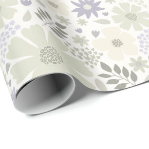 Lila Traumgarten Geschenkpapier