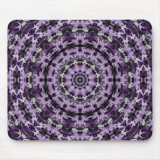 Lila Traumkaleidoskop Mousepad (Vorne)