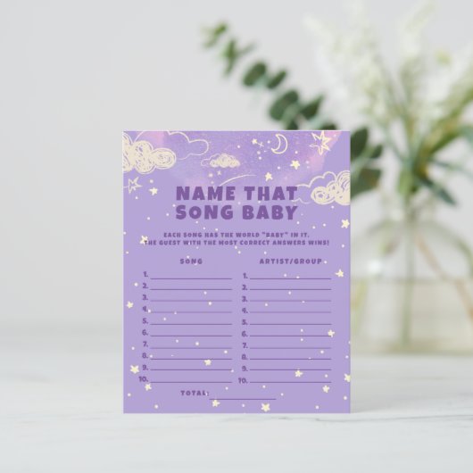 Lila Traumname für das Song Baby Shooting Game (Stehend Vorderseite)