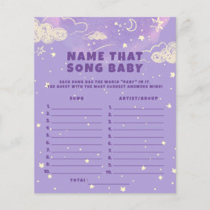 Lila Traumname für das Song Baby Shooting Game