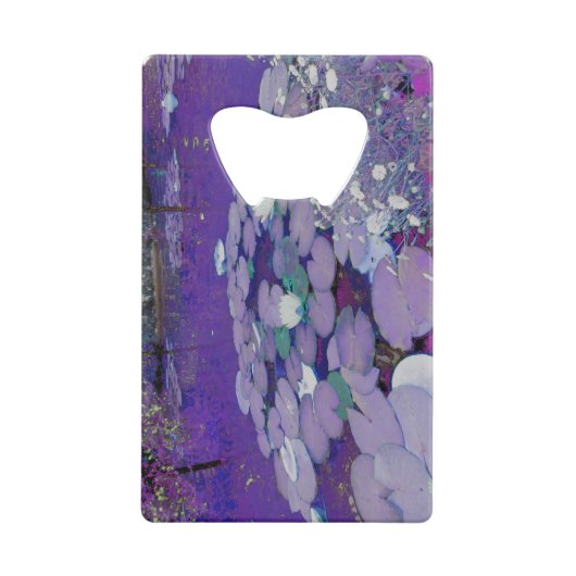 Lila Traumsee Geldkarten Flaschenöffner (Vorderseite)