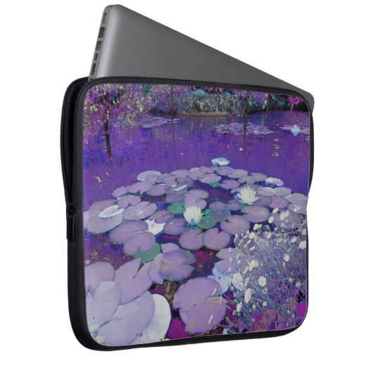 Lila Traumsee Laptopschutzhülle (Vorne Rechts)