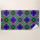 lila Traumstrand Strandtuch (Vorderseite)