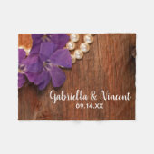 Lila Trauung von Perlen und Perlen Fleecedecke (Vorderseite (Horizontal))