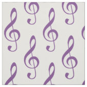 Lila Treble Clef Muster Stoff (Muster)