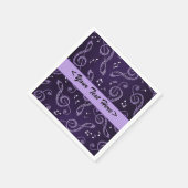 Lila Treble Clefs Stilvoll für Napkins personalisi Serviette (Ecke)