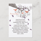 Lila Tree Rustikale Bebauung Swirl Unterkünfte Begleitkarte (Vorderseite)