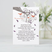 Lila Tree Rustikale Bebauung Swirl Unterkünfte Begleitkarte (Stehend Vorderseite)