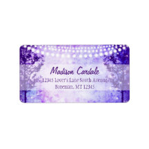 Lila Tree String Lights Hochzeitadressmarken