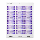 Lila Tree String Lights Hochzeitadressmarken Adressaufkleber (Vorne)