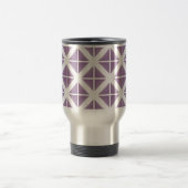 Lila Trenddreieck-Muster Reisebecher (Mittel)
