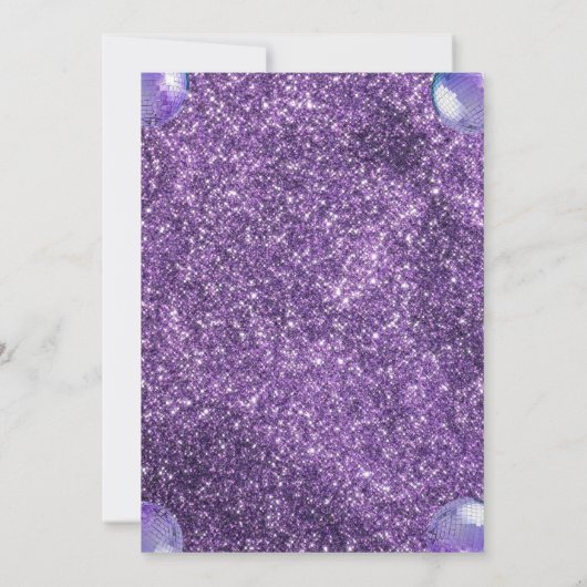 Lila Trendsetter in meiner zweistelligen Ära zum G Einladung (Rückseite)