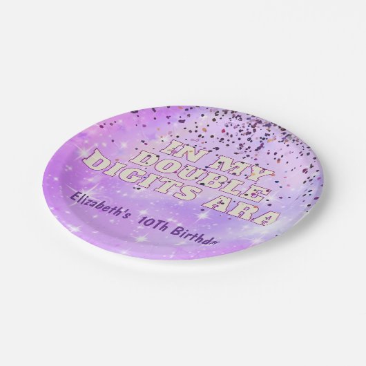 Lila Trendsetter in meiner zweistelligen Ära zum G Pappteller (Schrägansicht)