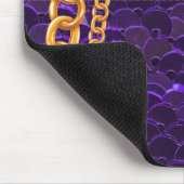 Lila Trendy Chic Girly Personalisiert Mousepad (Ecke)