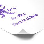 Lila Trex zum Boss Dino Fotodruck (Ecke)